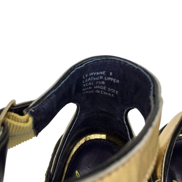 London Trash Gold Metallic High Heel Platforms Size8 Stripper Vixen Sexy MobWife - Picture 5 of 8